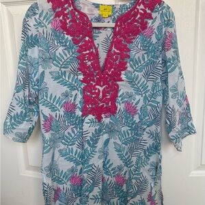 Roberta Roller Rabbit Pattern Cover Up SZ XS